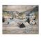 Designart - Mountain Village In Winter - Traditional Print on Natural Pine Wood